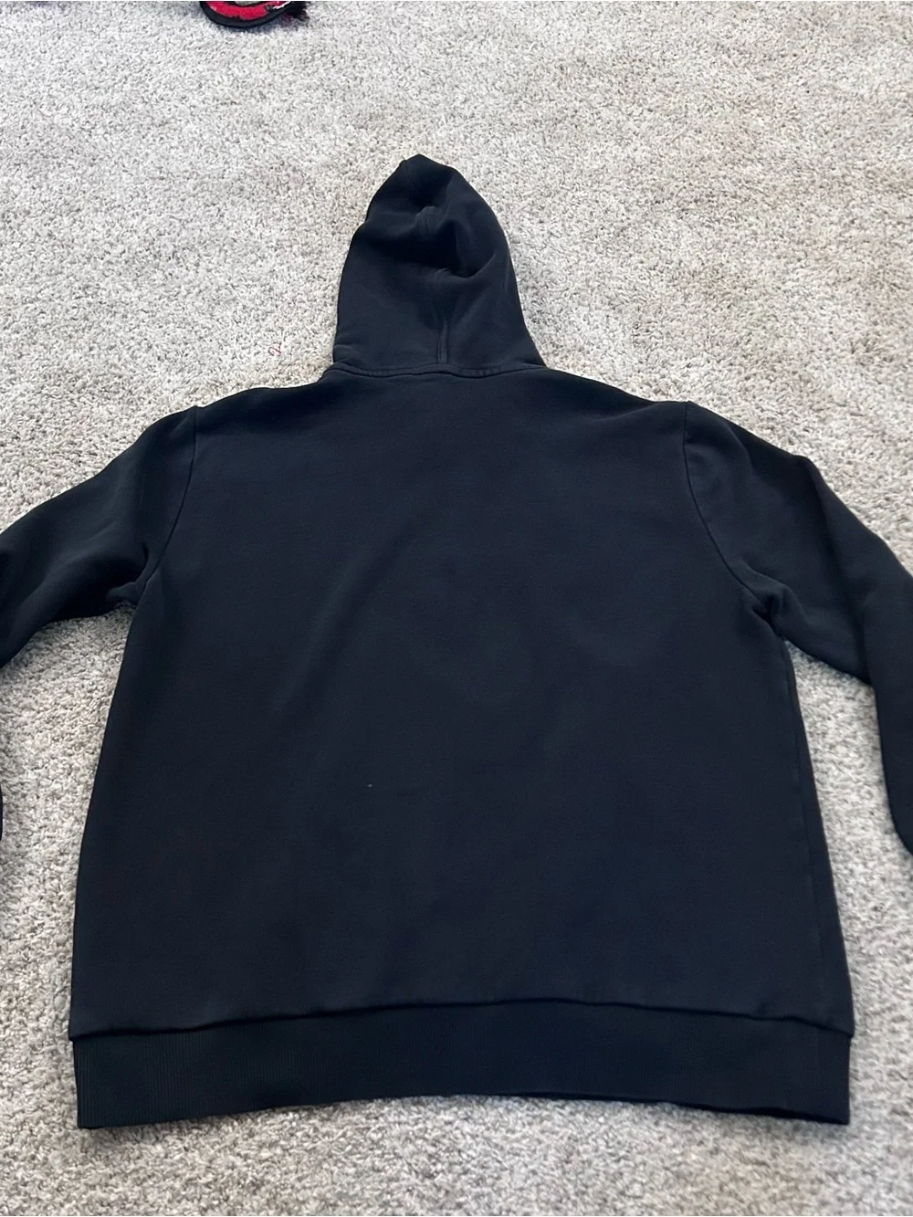 Calvin Klein Jeans Black Graphic Logo Pullover Hoodie Pocket youth L